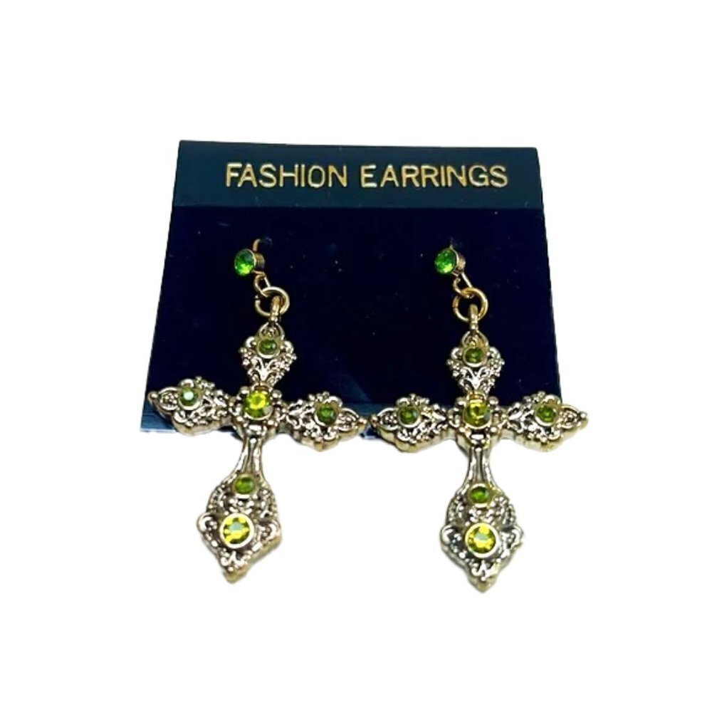 🆕 3/$15 GOLD TONED CROSS EARRINGS